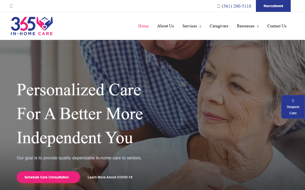 365inhomecare.com screenshot