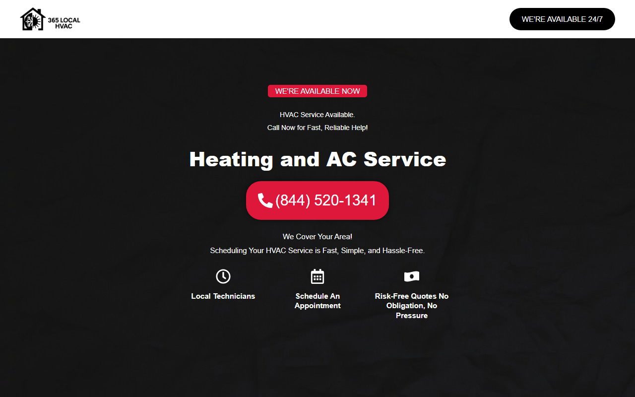 365localhvac.com screenshot