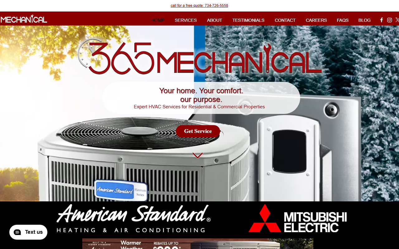 365mechanicalmi.com screenshot
