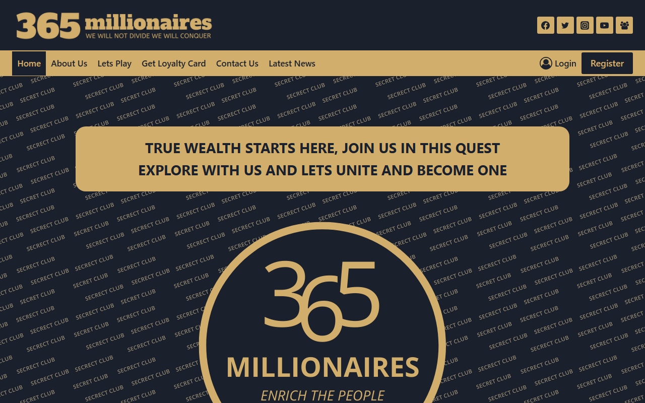 365millionaires.com screenshot