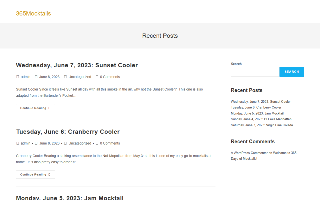 365mocktails.com screenshot
