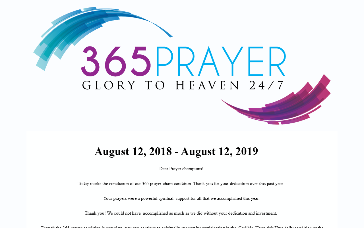 365prayerchain.com screenshot