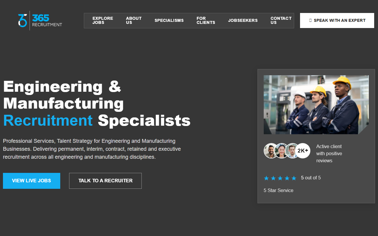 365recruitment.com screenshot