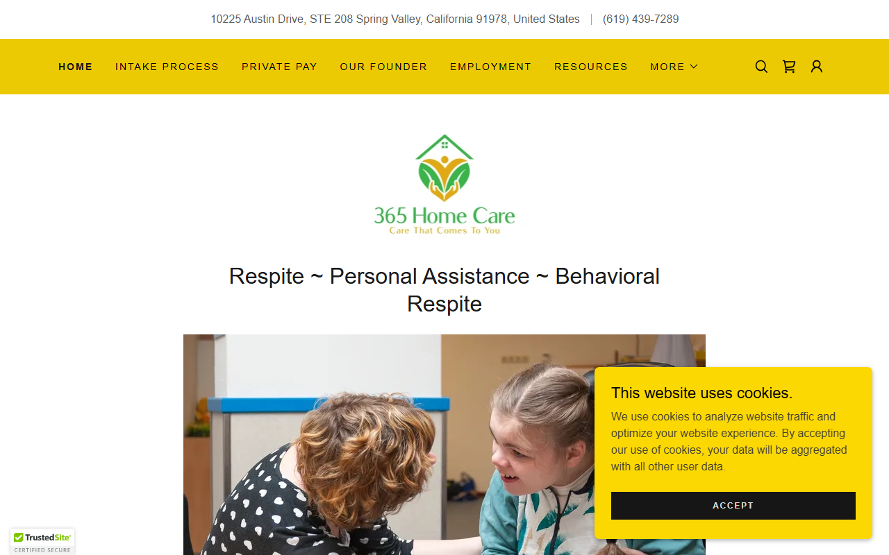 365respitecare.com screenshot