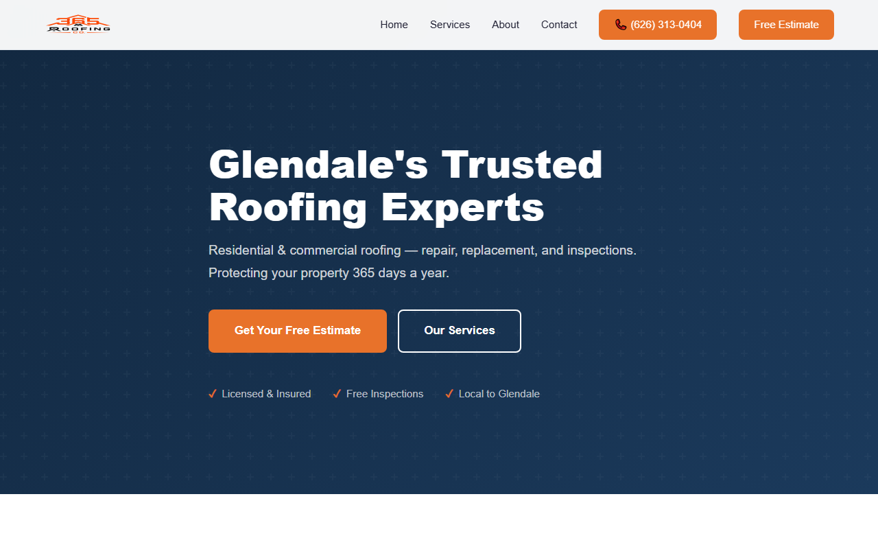 365roofingpros.com screenshot