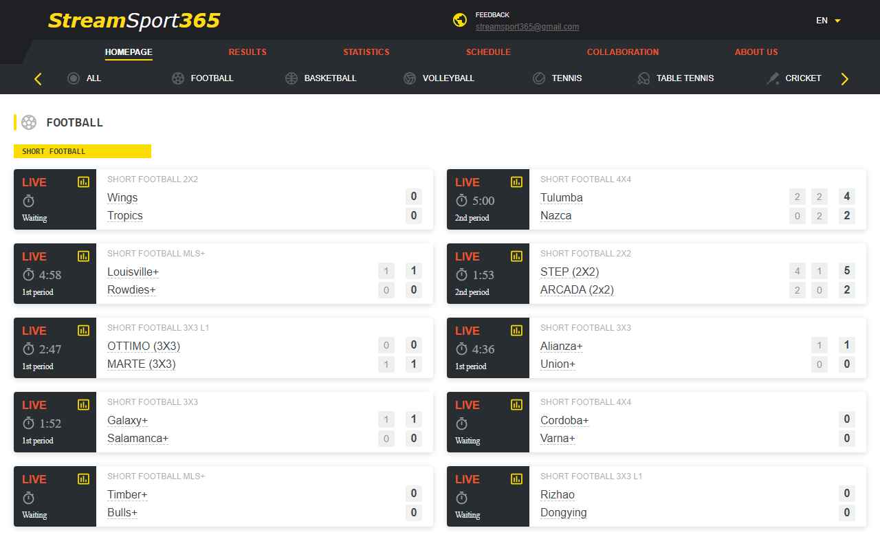 365stream-sport.com screenshot