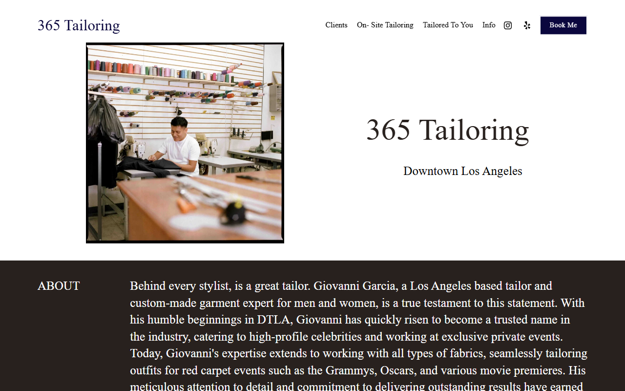 365tailoring.com screenshot