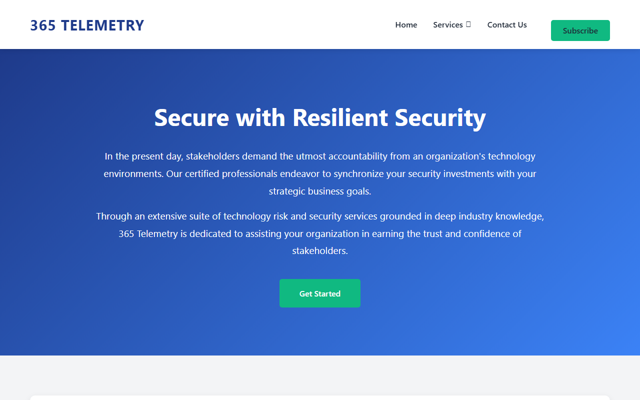365telemetry.com screenshot