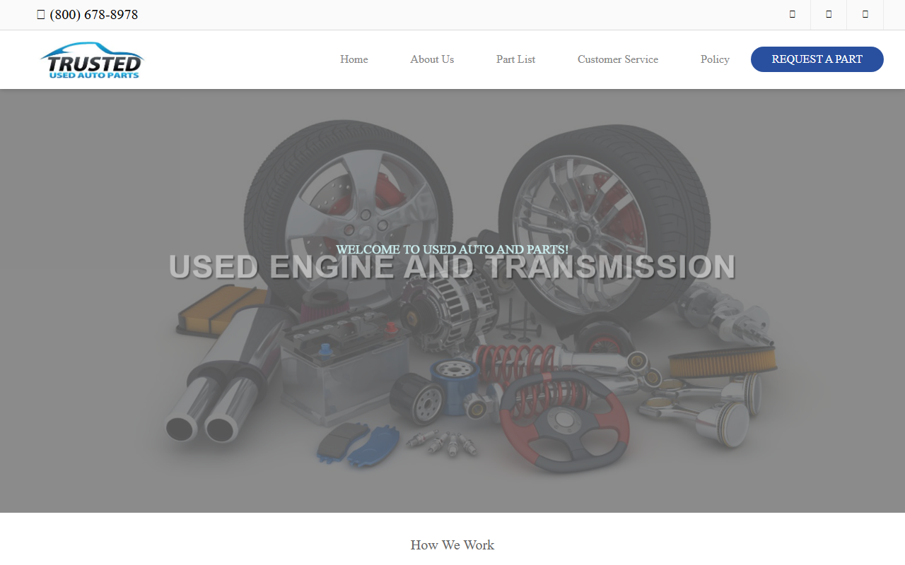365usedautoparts.com screenshot