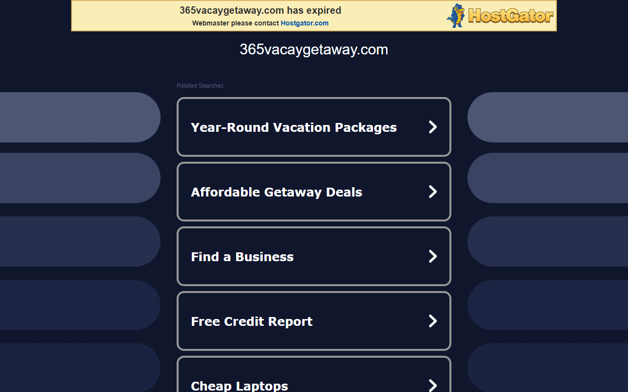 365vacaygetaway.com screenshot