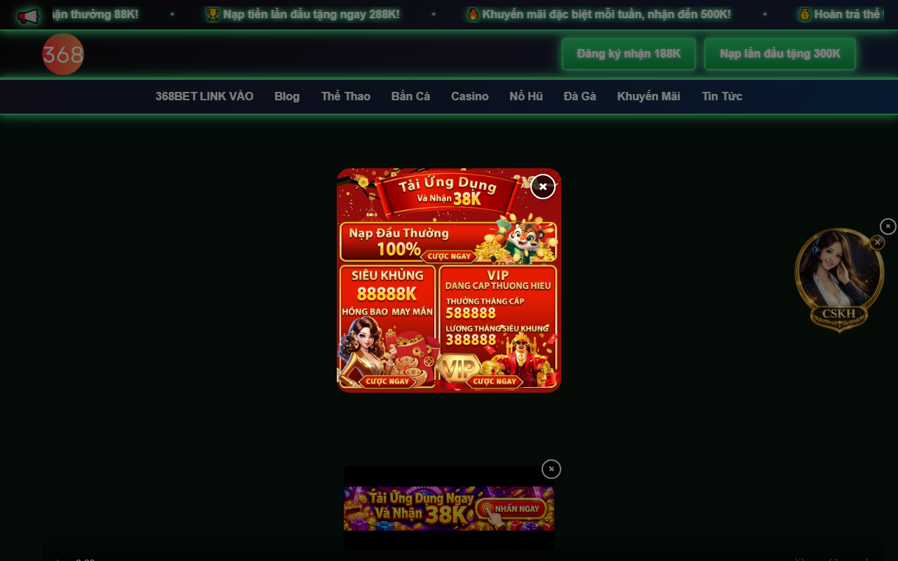 368betlinkvip.com screenshot