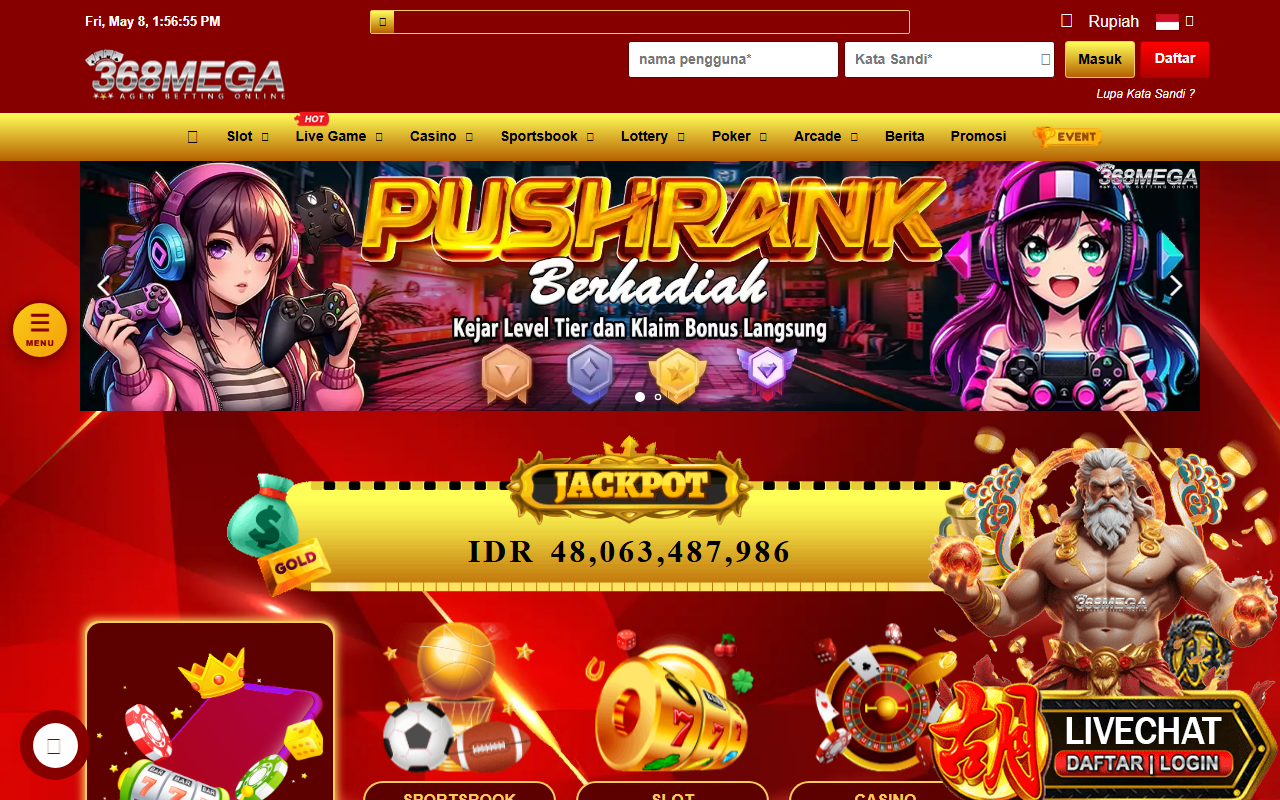 368megautama.com screenshot