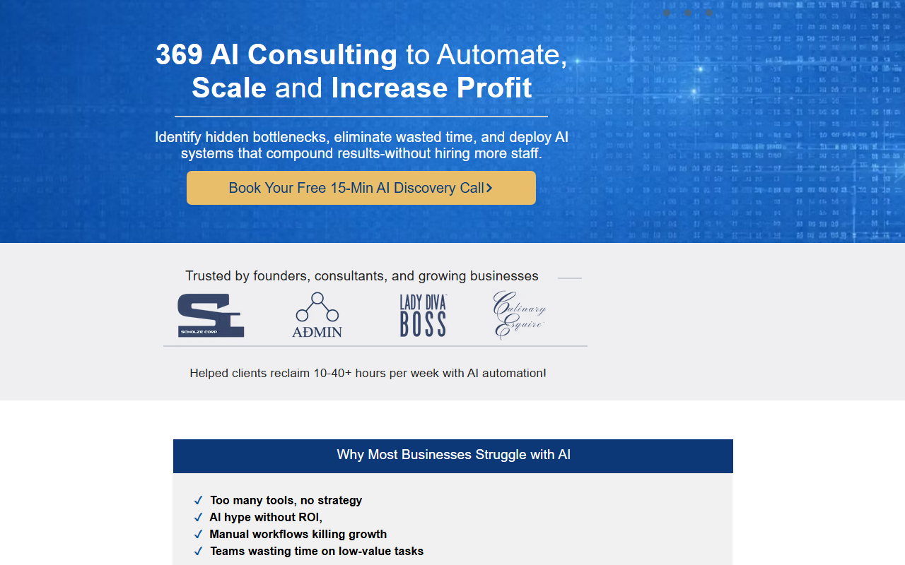 369aiconsulting.com screenshot