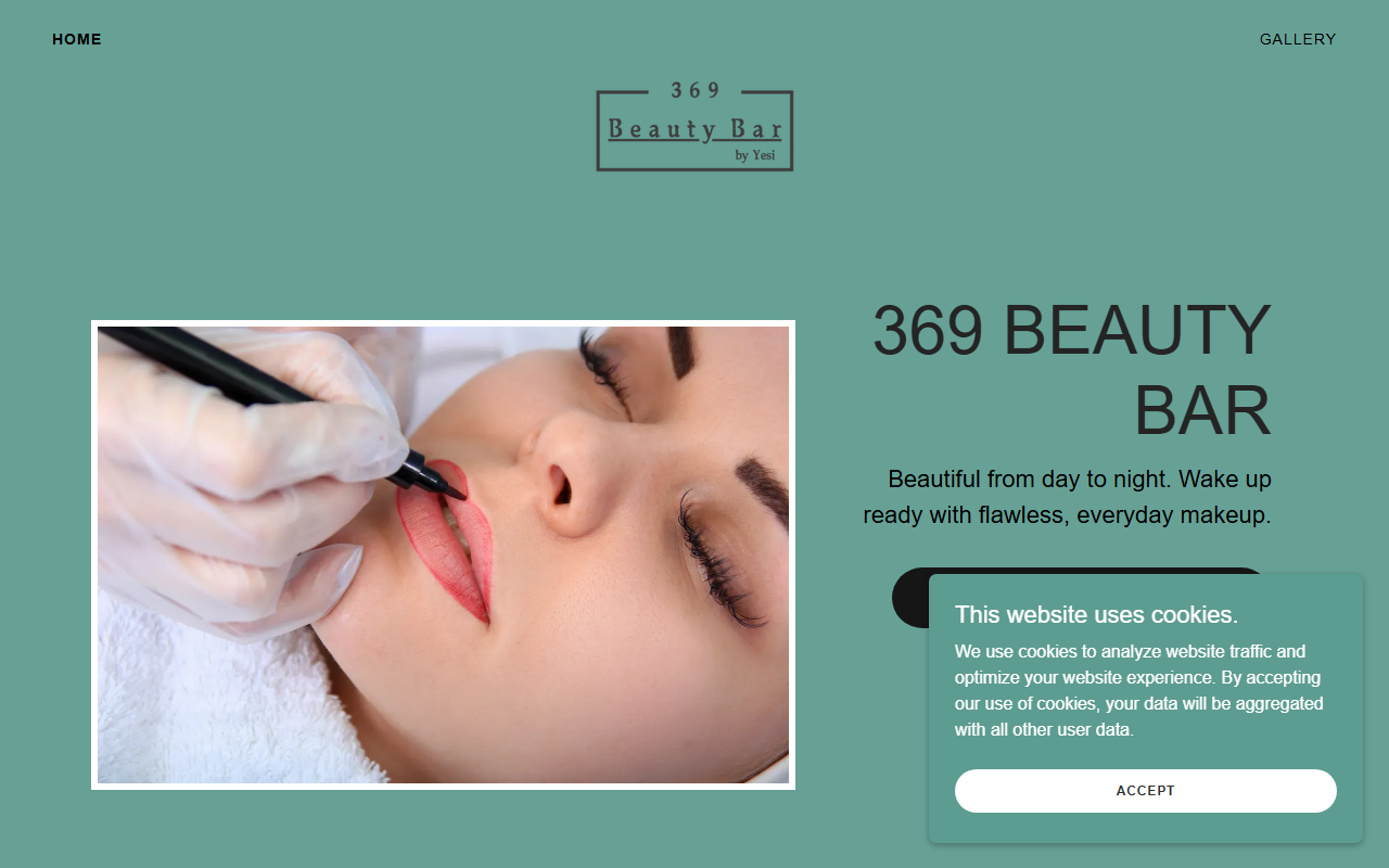 369beautybar.com screenshot