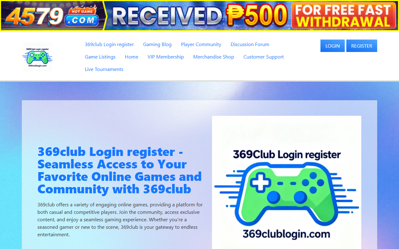 369clublogin.com screenshot