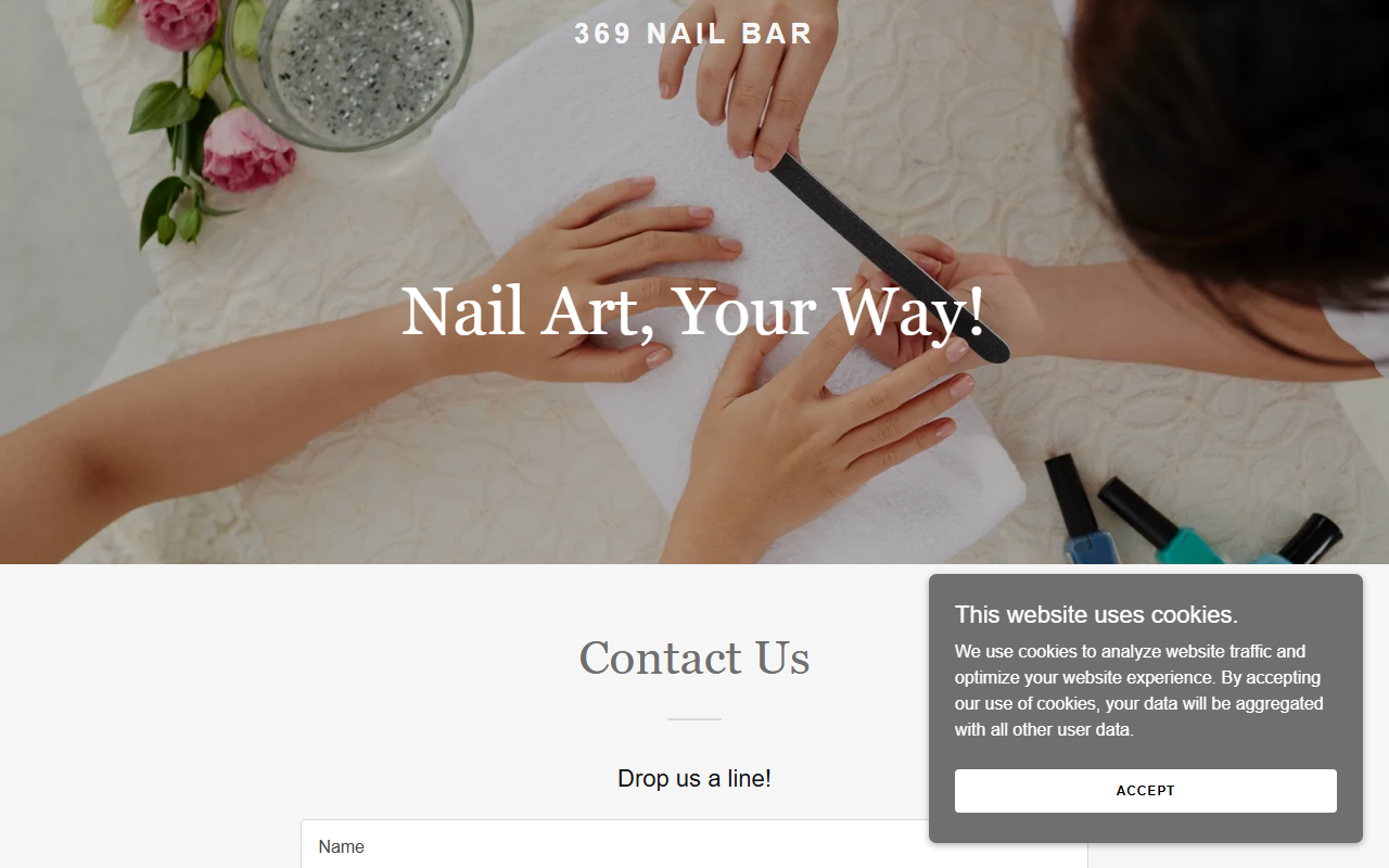 369nailbar.com screenshot