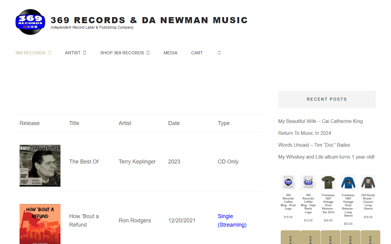 369records.com screenshot