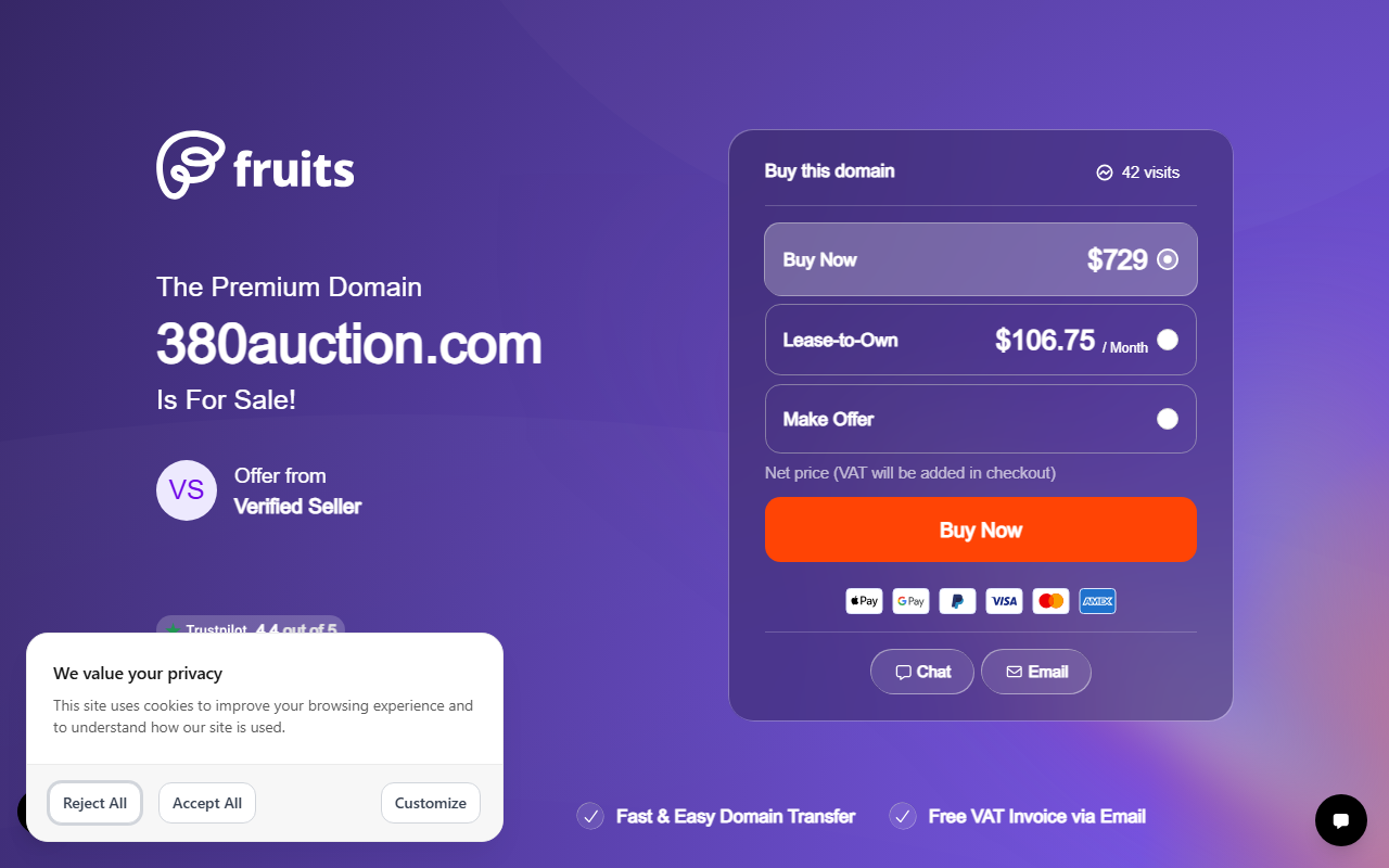 380auction.com screenshot