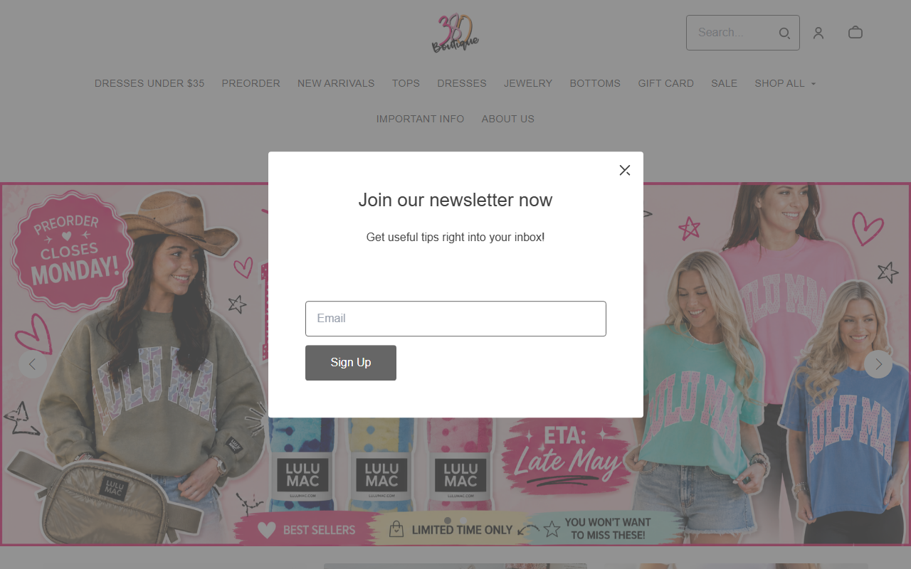 380boutique.com screenshot