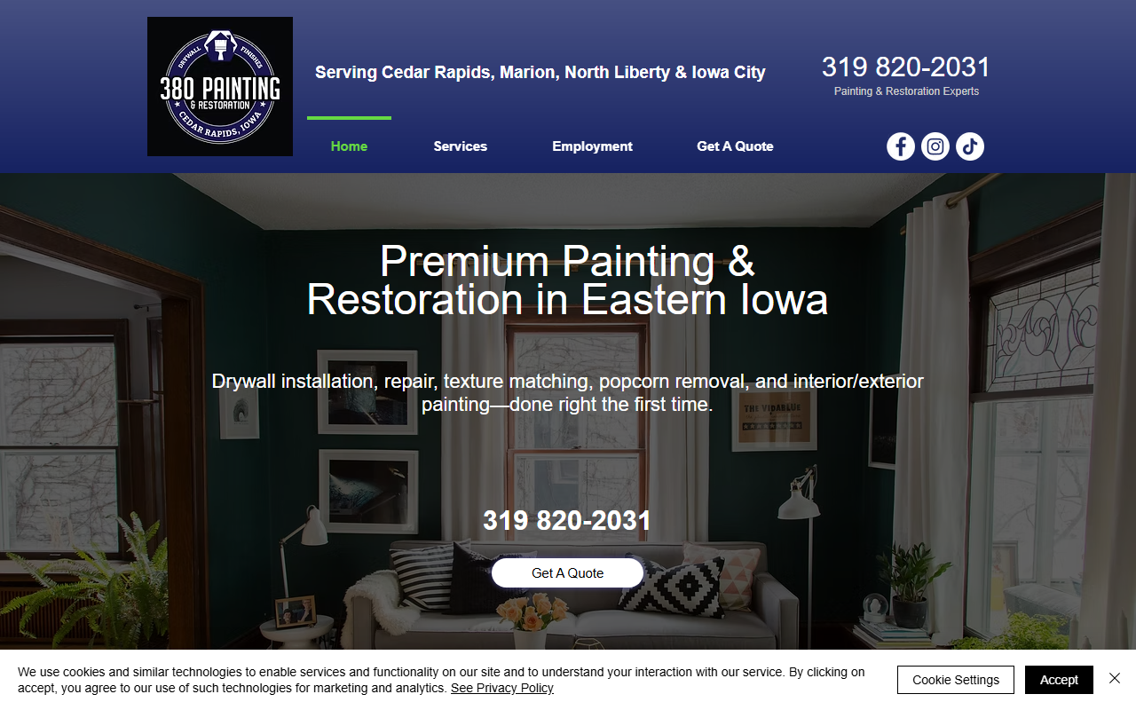 380painting.com screenshot