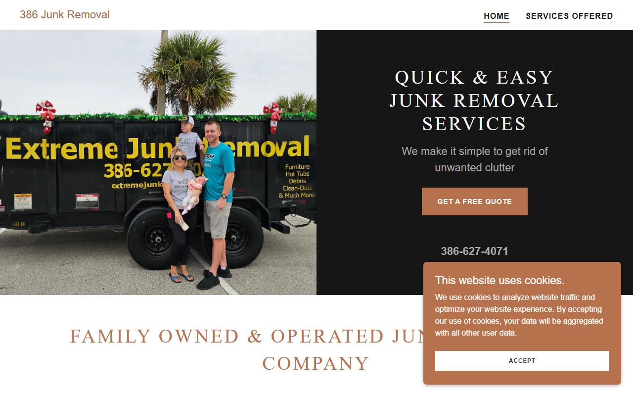 386junkremoval.com screenshot