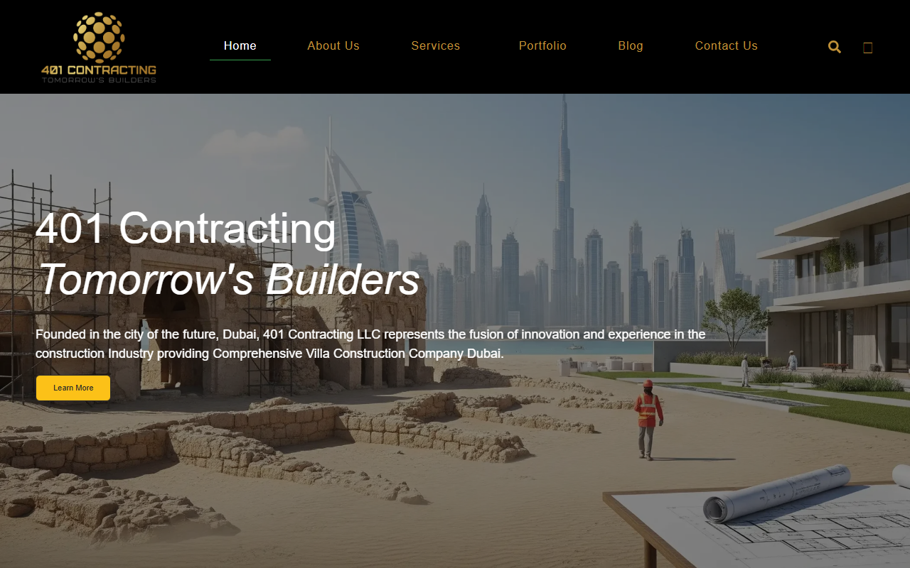 401contracting.com screenshot