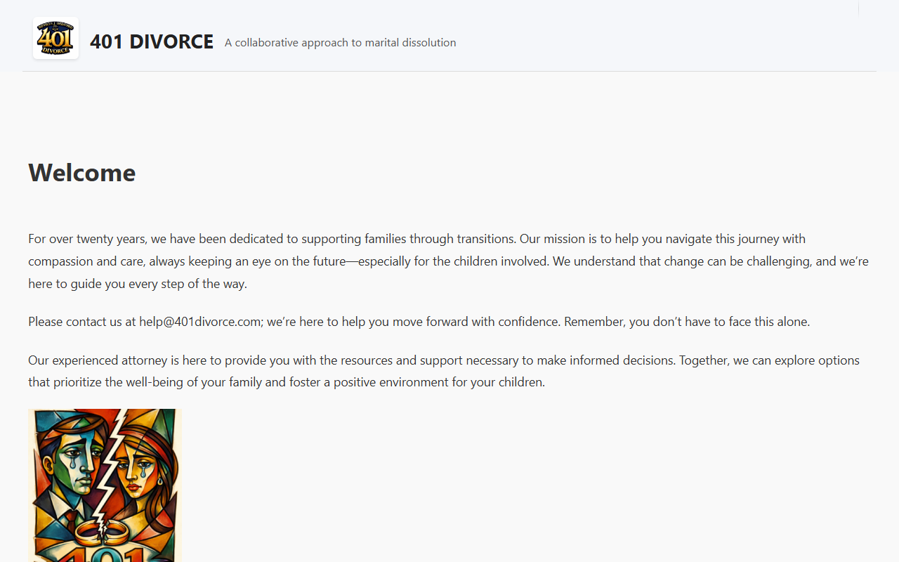 401divorce.com screenshot