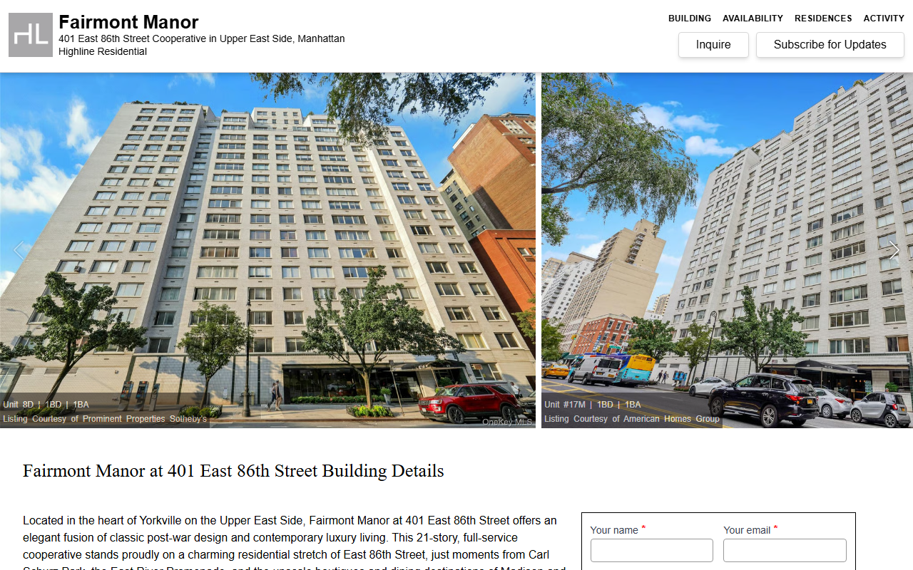 401east86th.com screenshot