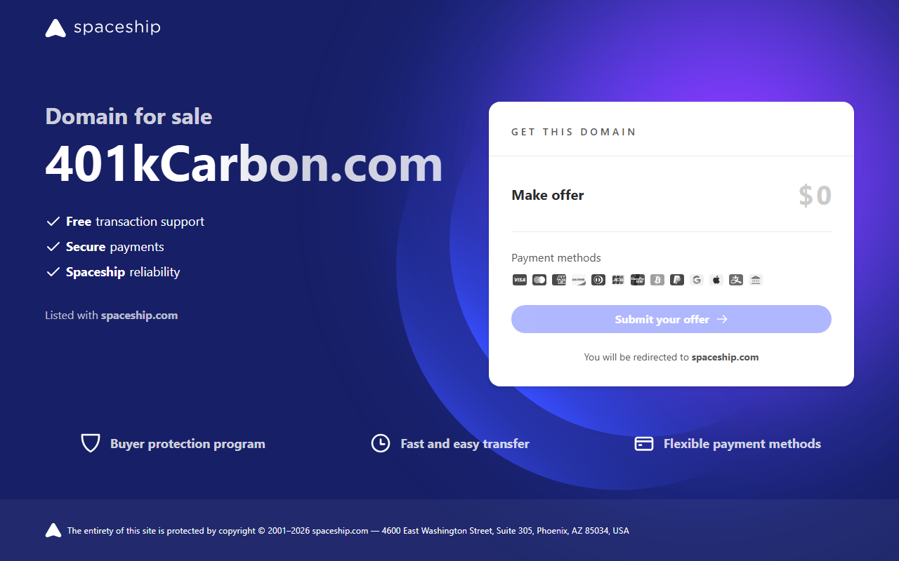 401kcarbon.com screenshot