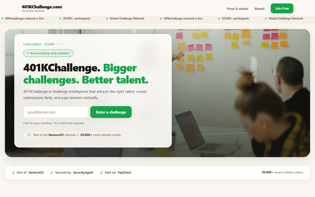 401kchallenge.com screenshot
