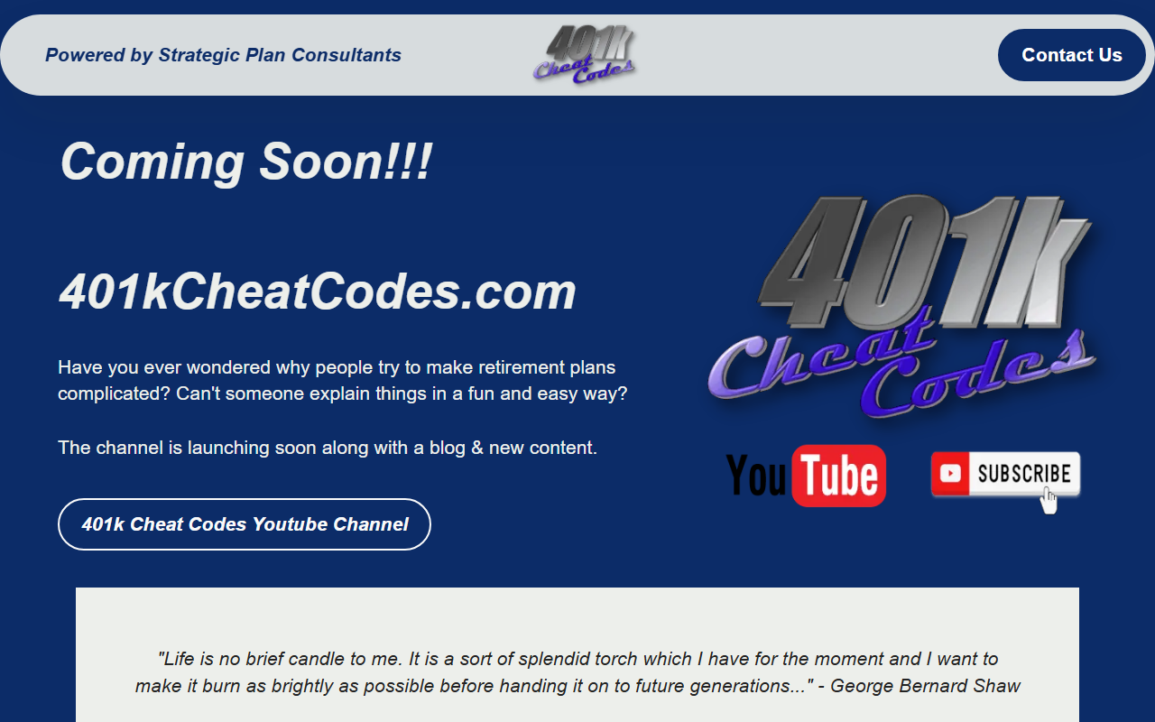 401kcheatcodes.com screenshot