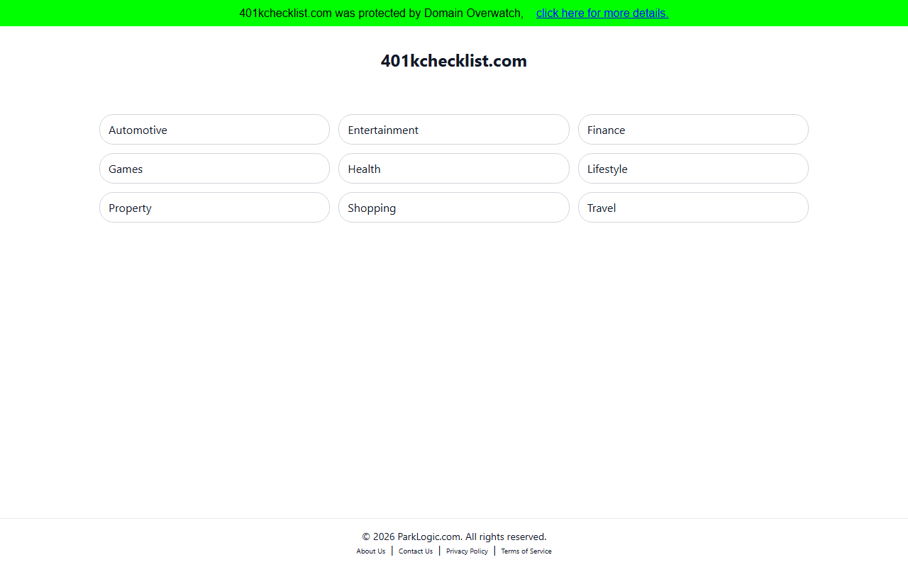 401kchecklist.com screenshot