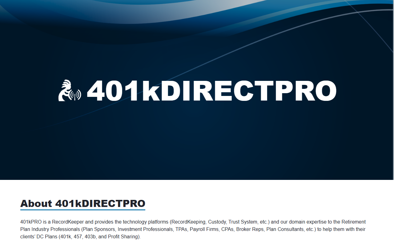 401kdirectpro.com screenshot