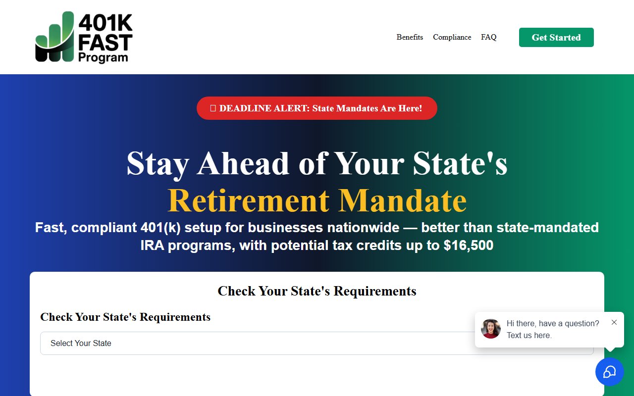 401kfastprogram.com screenshot