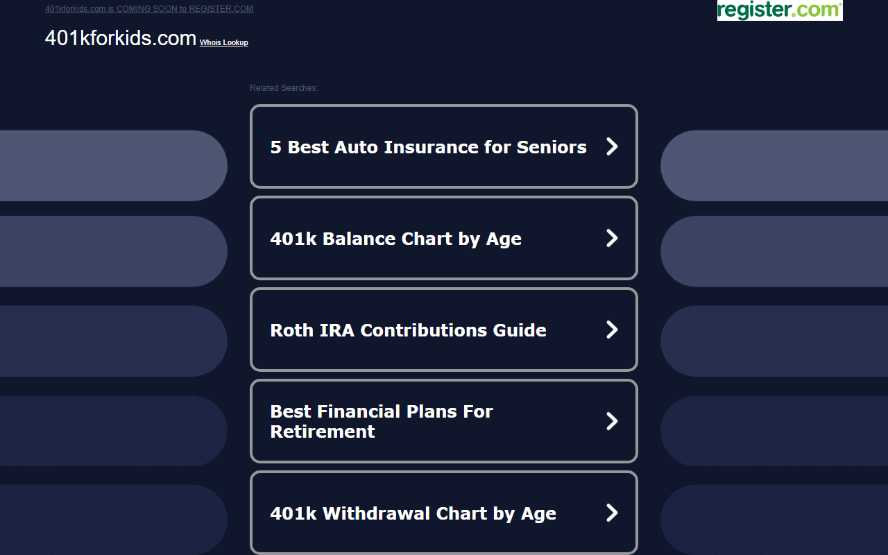 401kforkids.com screenshot