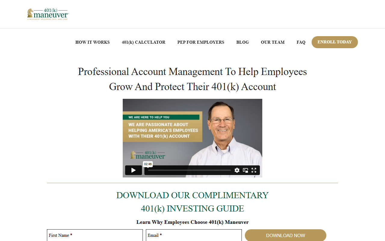 401kmaneuver.com screenshot