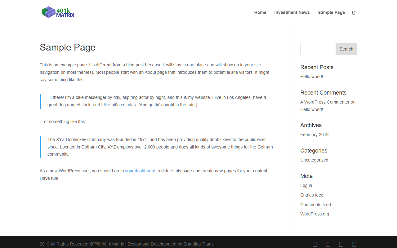 401kmatrix.com screenshot
