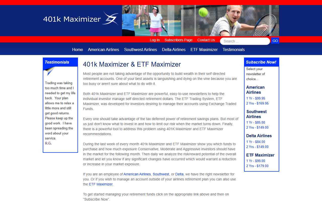 401kmaximizers.com screenshot