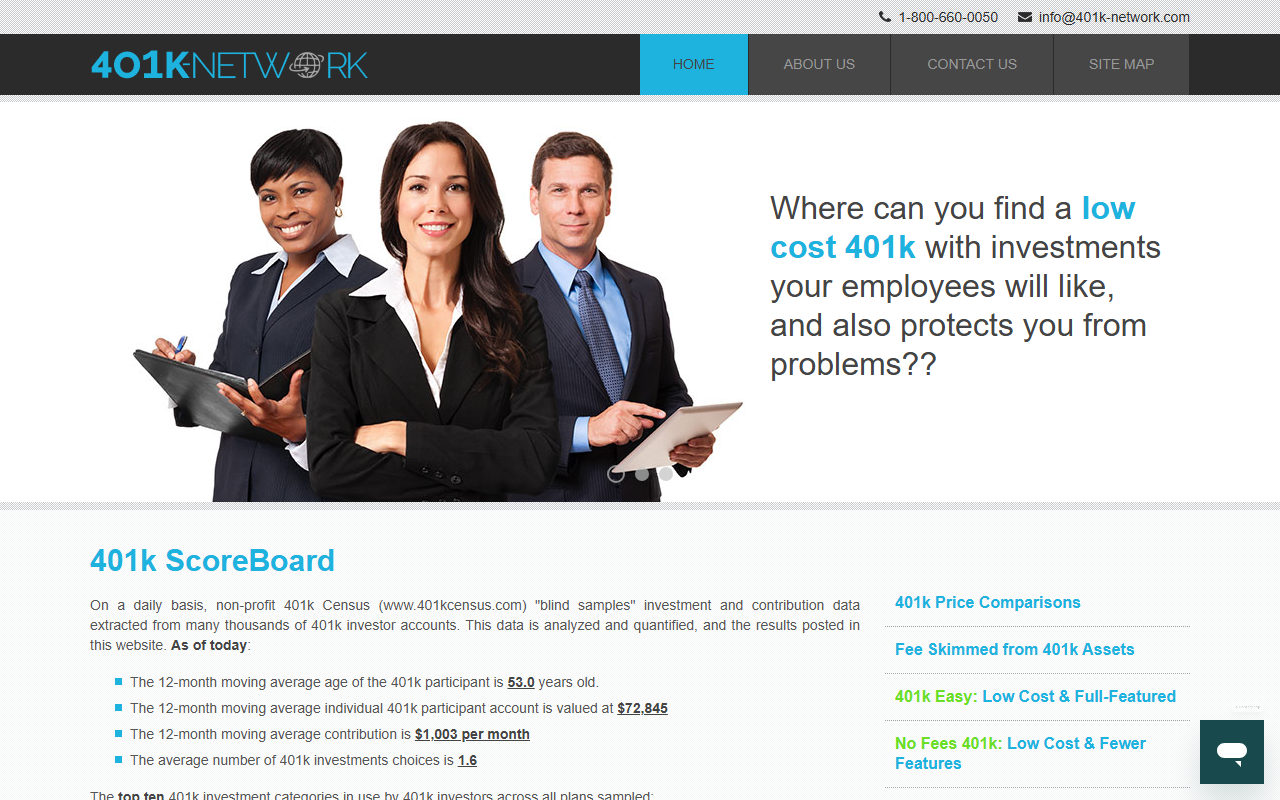 401kprices.com screenshot