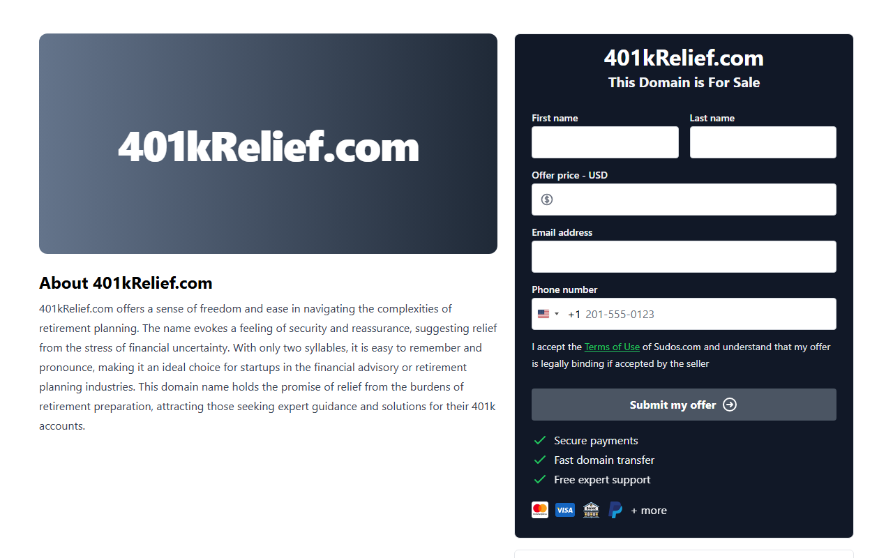 401krelief.com screenshot