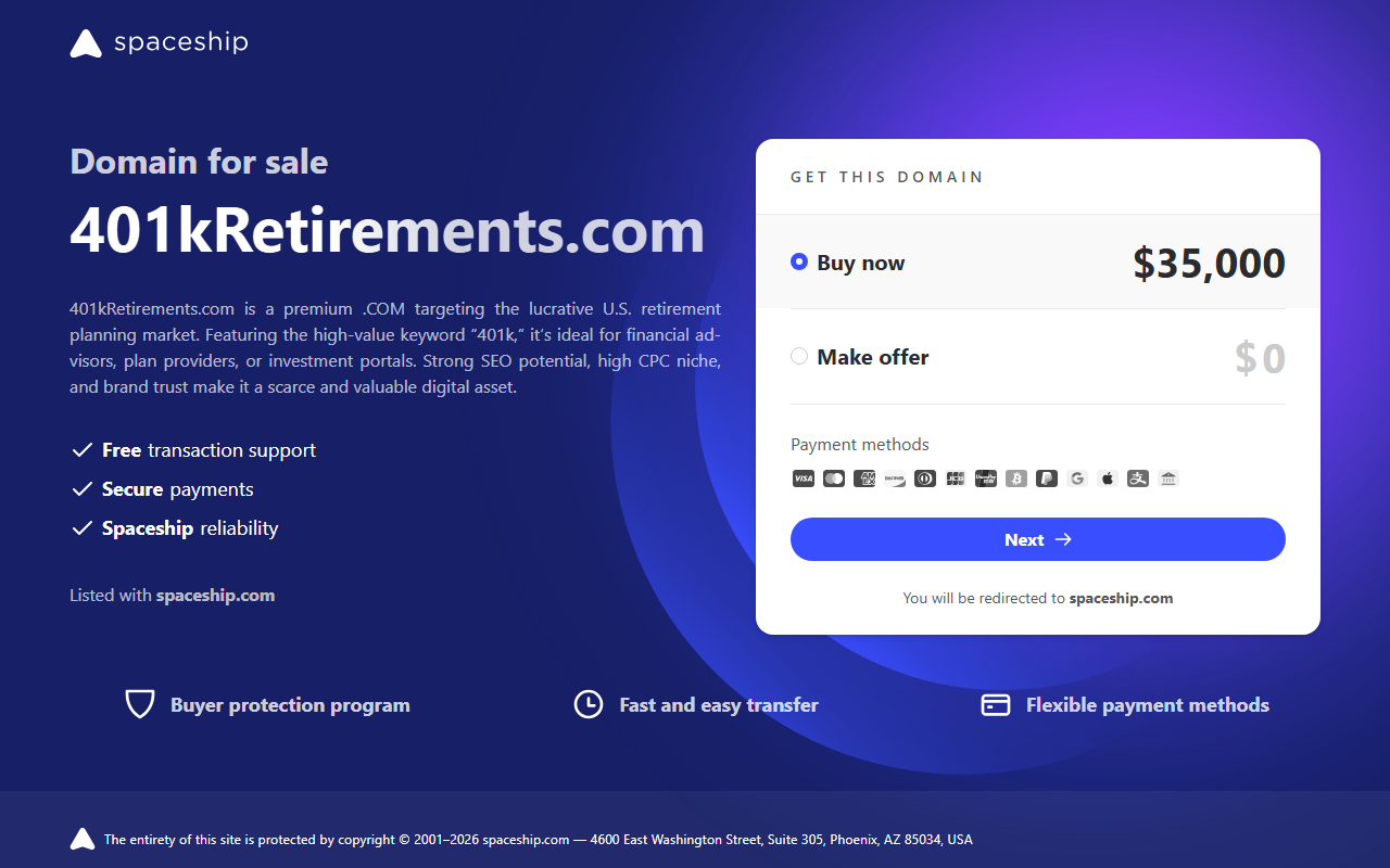 401kretirements.com screenshot