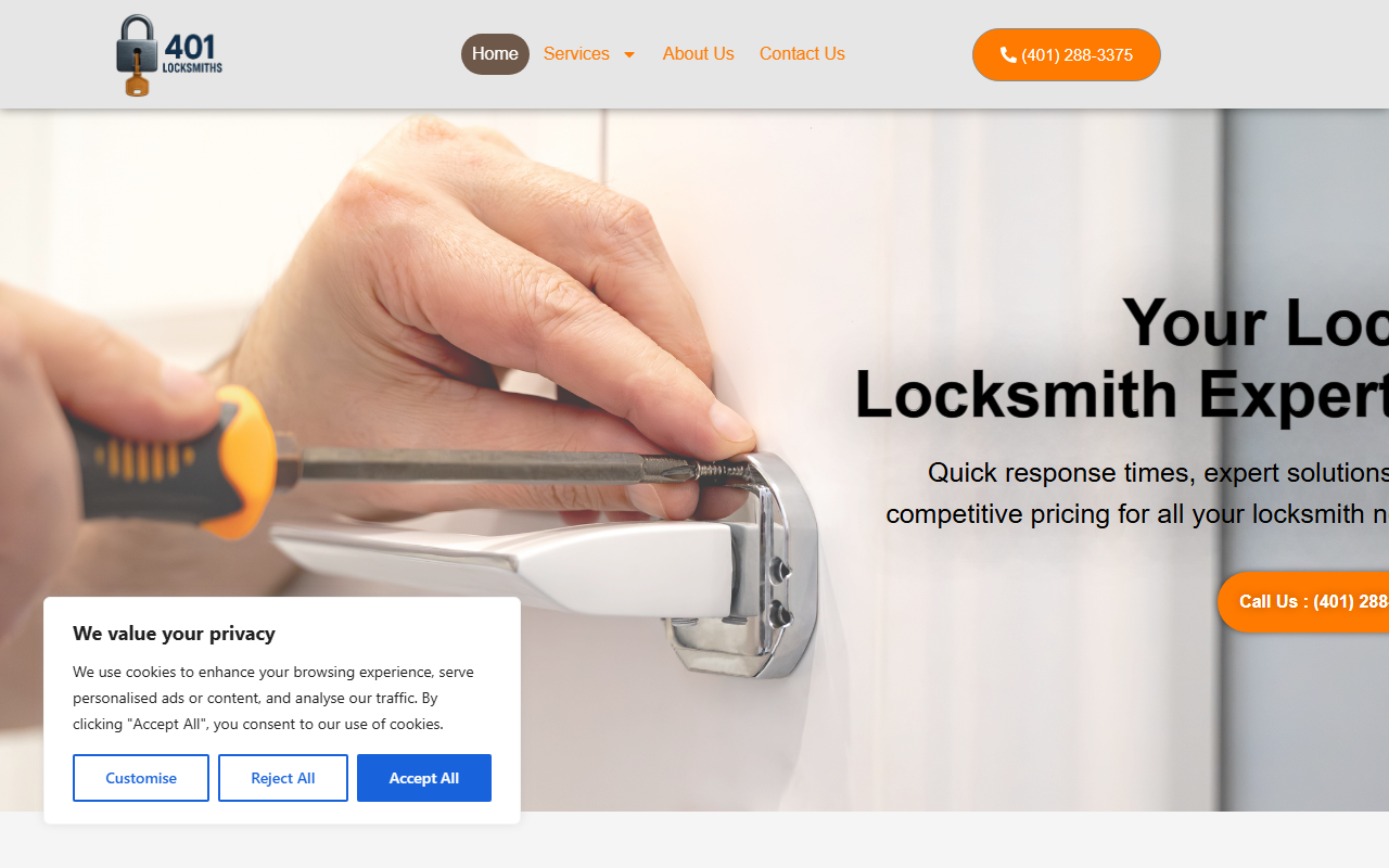401locksmiths.com screenshot