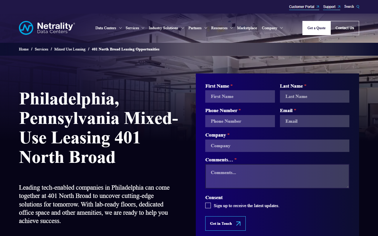 401northbroad.com screenshot