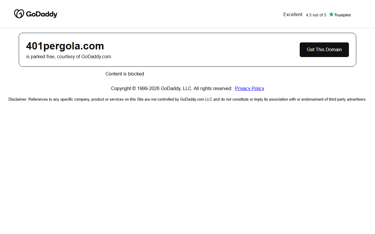 401pergola.com screenshot