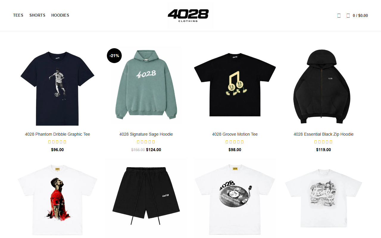 4028clothing.com screenshot