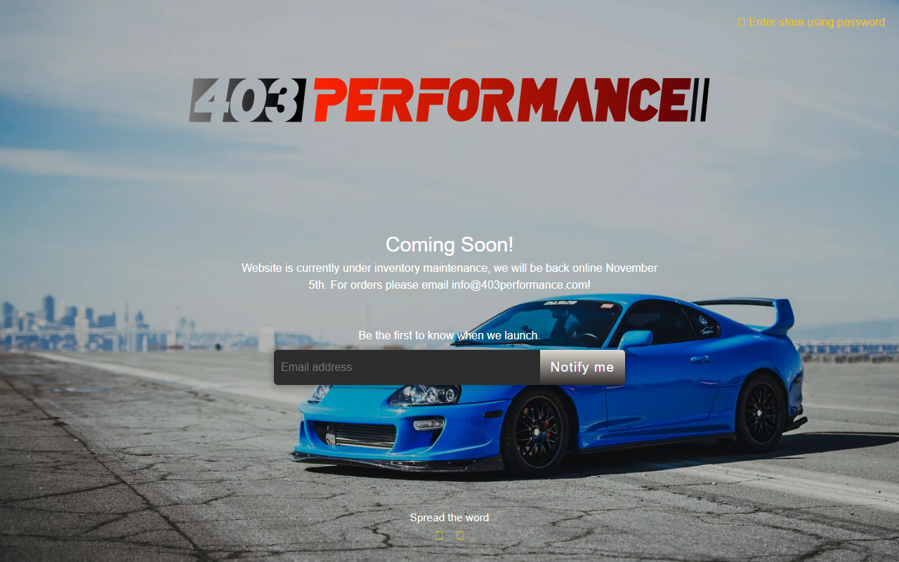 403performance.com screenshot
