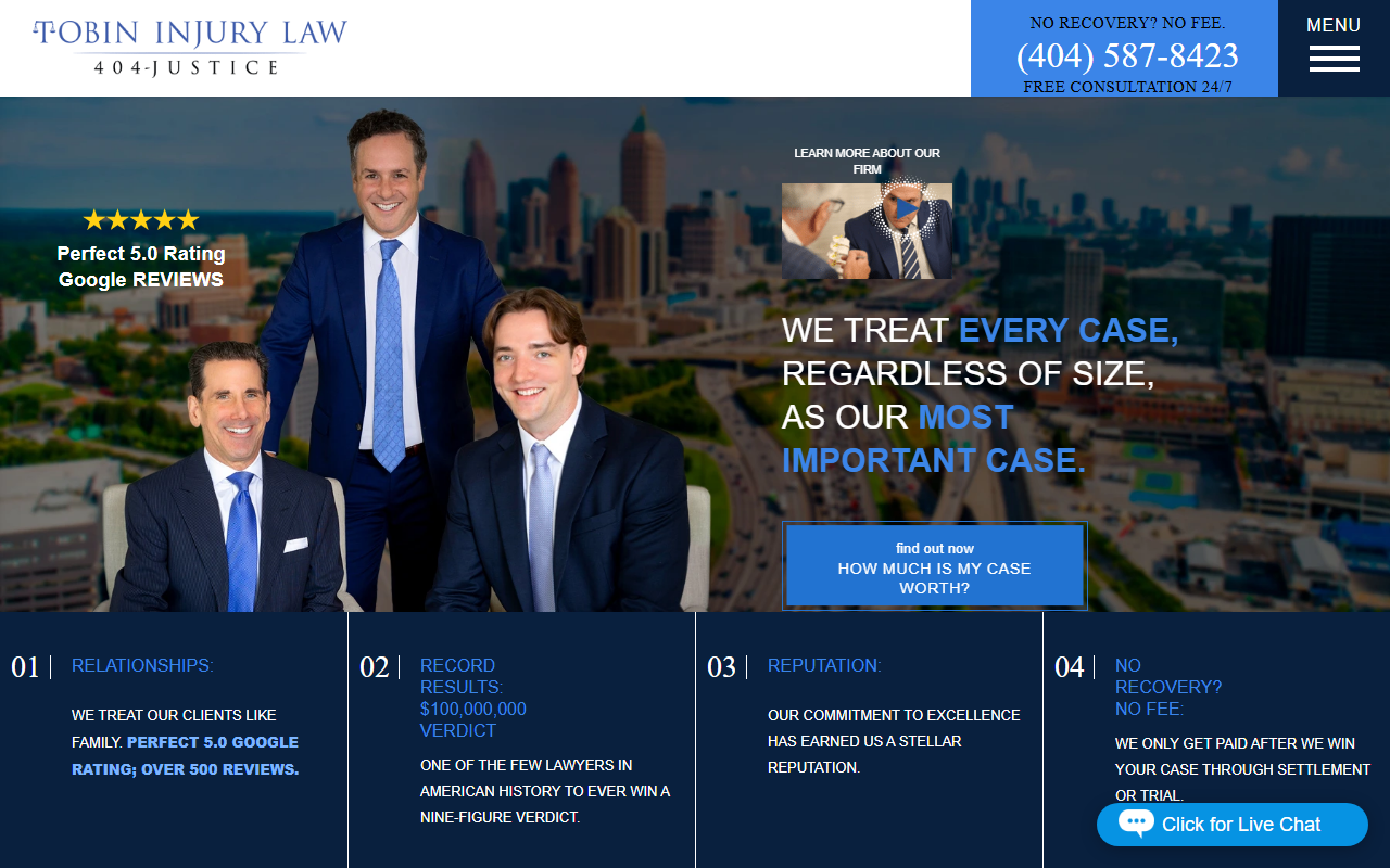 404-justice.com screenshot