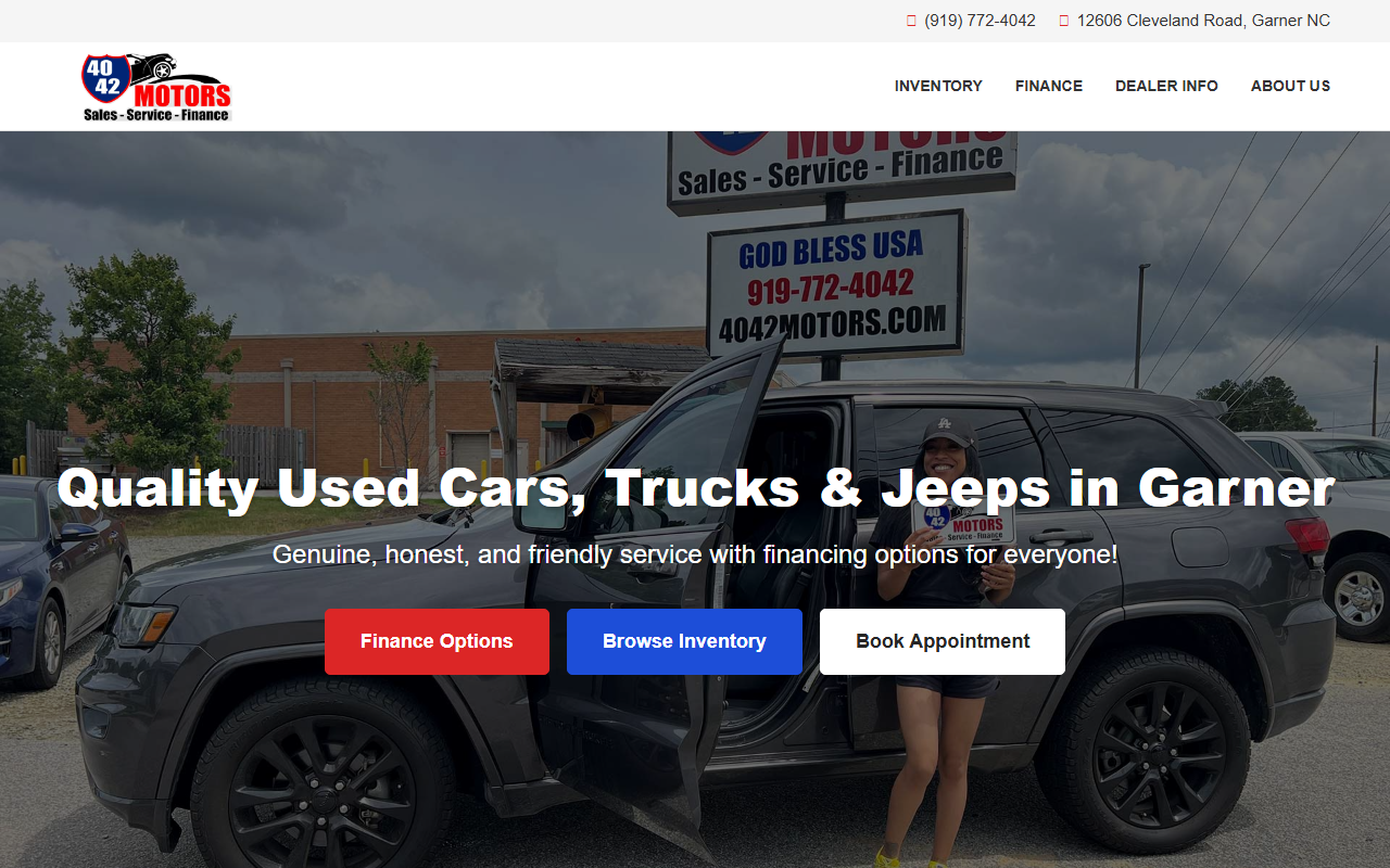 4042motors.com screenshot