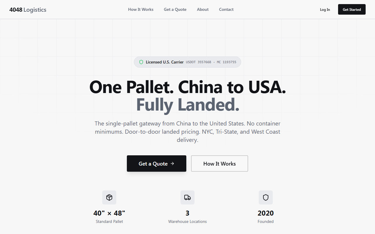 4048logistics.com screenshot