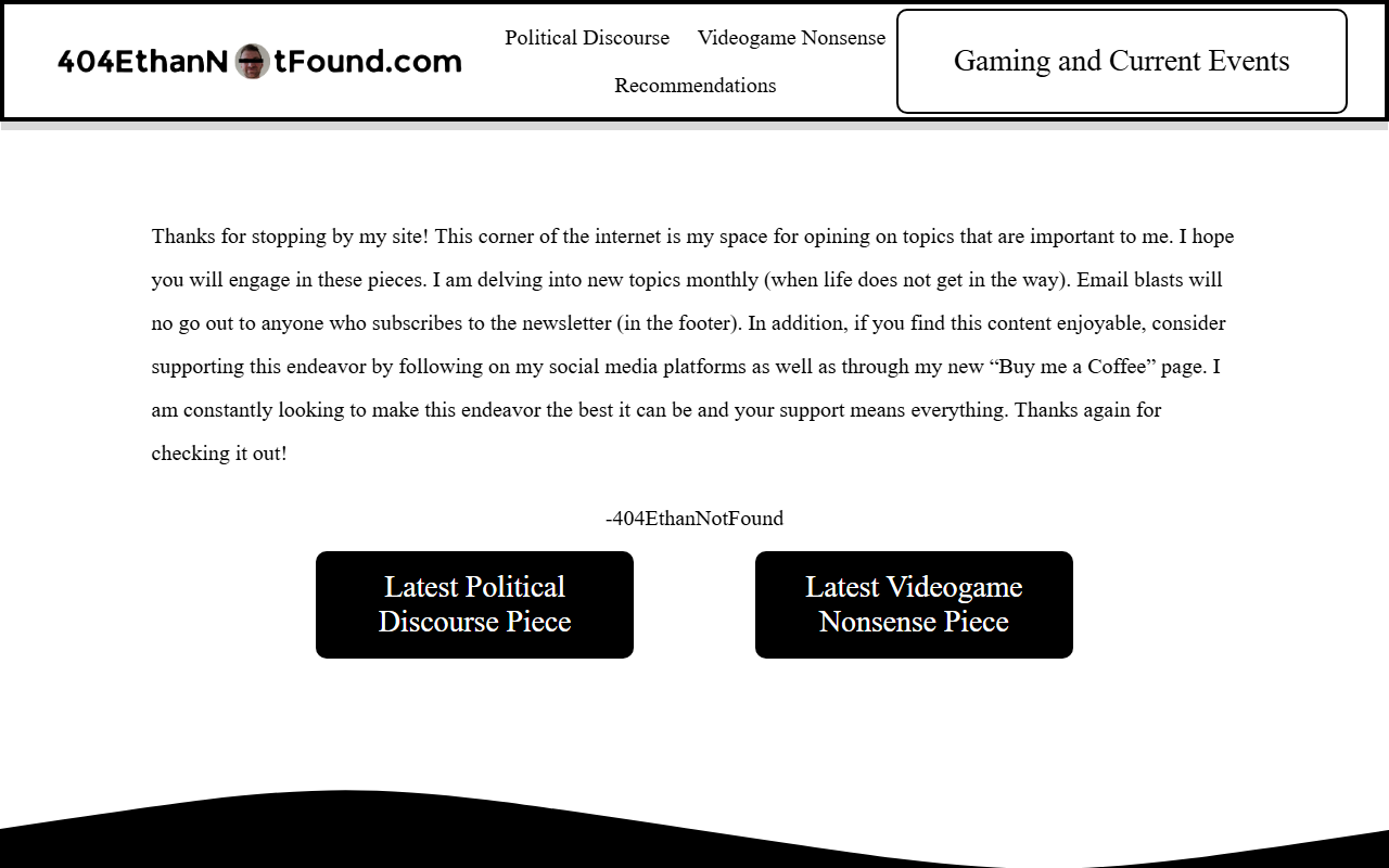404ethannotfound.com screenshot
